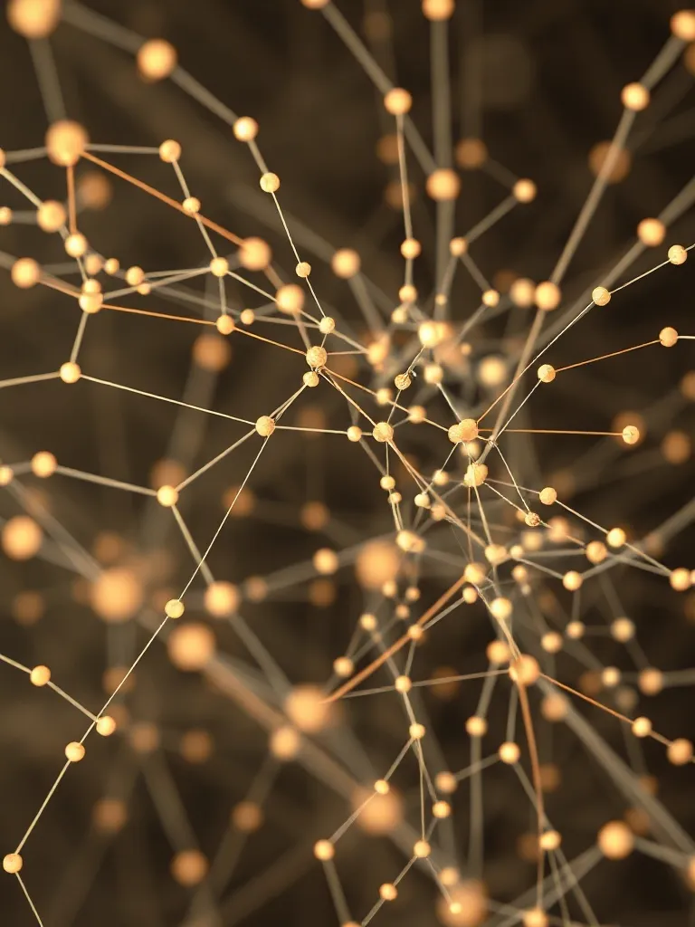 Abstract high-tech representation of neural network connecti